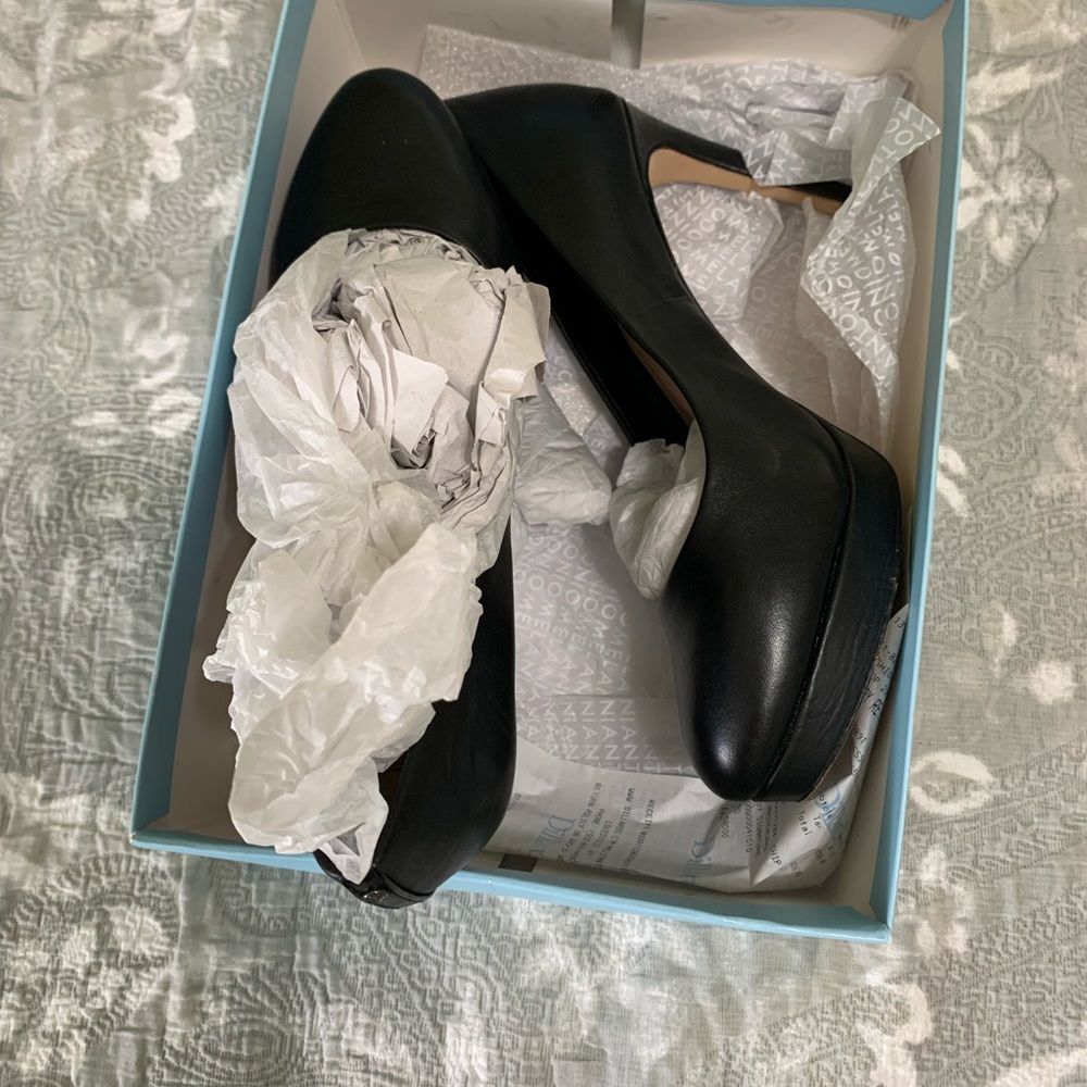 Antonio Melani Black Italian Leather Heels